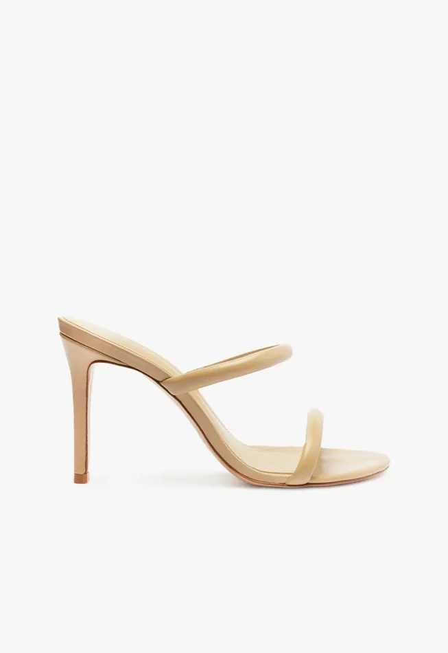 Taliah Nappa Leather Sandal Light Beige Women Schutz Shoes Mules