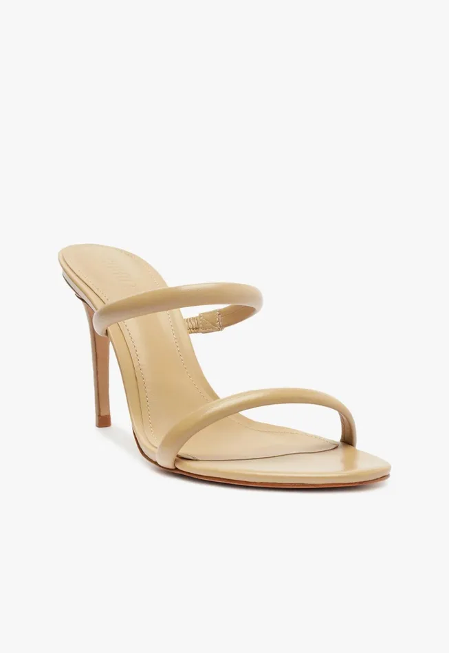 Taliah Nappa Leather Sandal Light Beige Women Schutz Shoes Mules