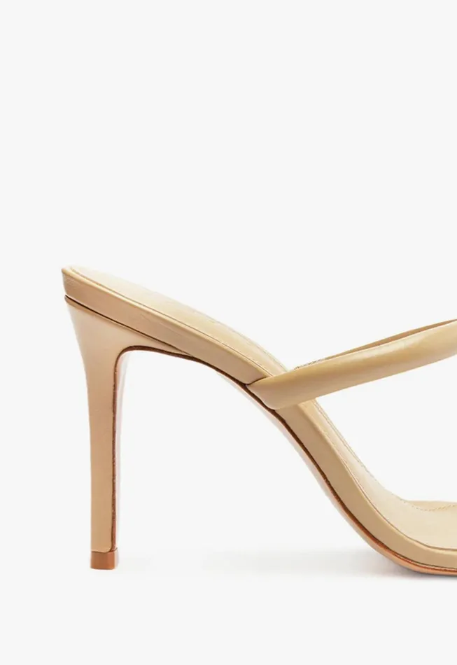 Taliah Nappa Leather Sandal Light Beige Women Schutz Shoes Mules
