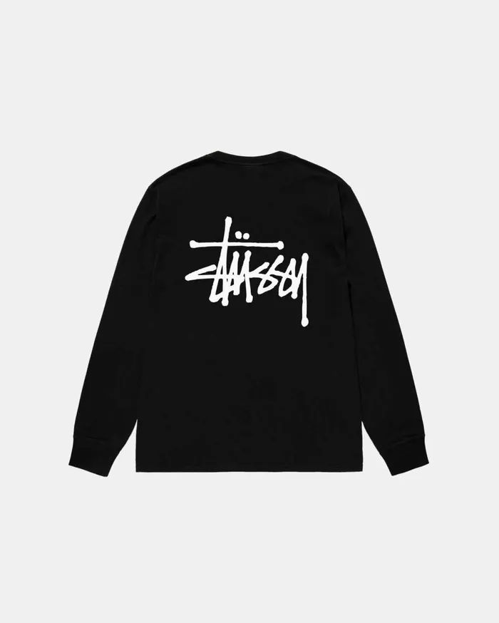 Tees MenWomen Stussy BASIC STSSY LS TEE Black