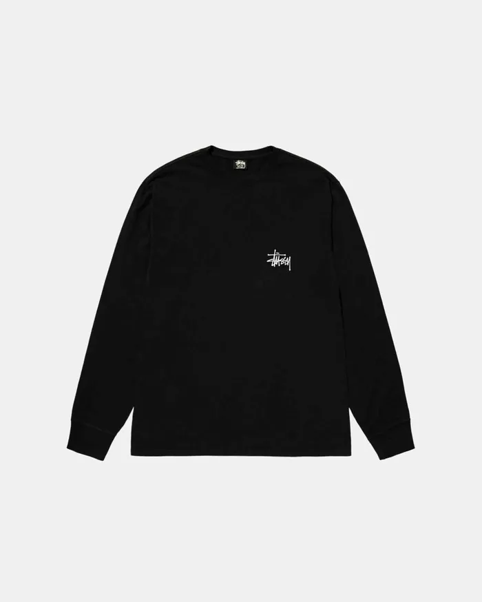 Tees MenWomen Stussy BASIC STSSY LS TEE Black