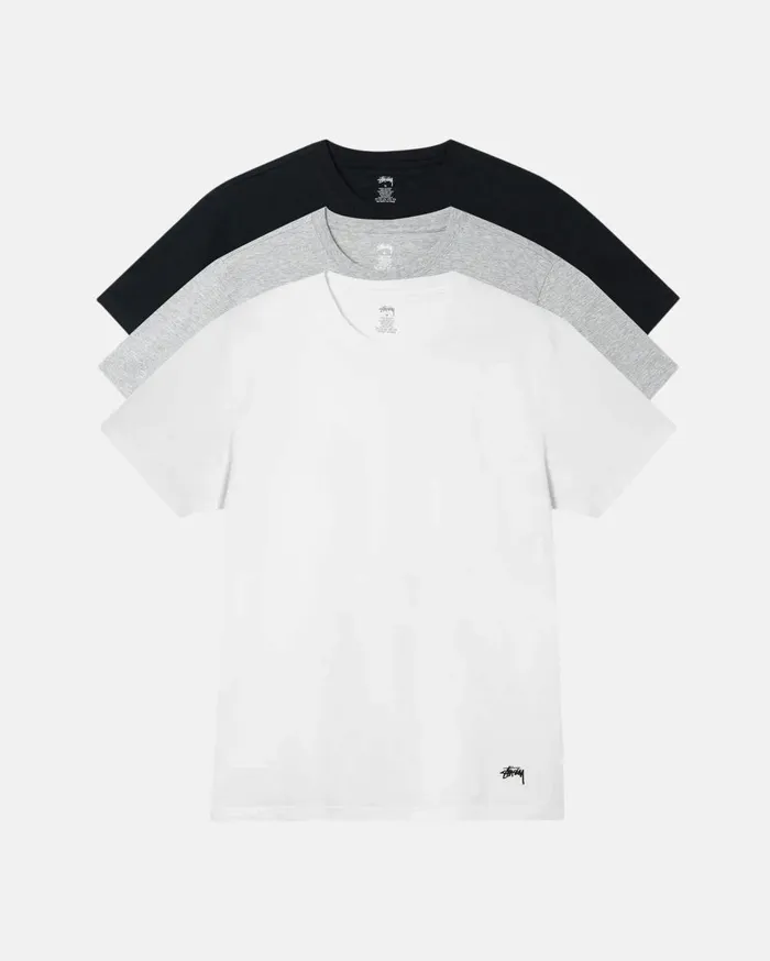 Tees MenWomen Stussy STSSY UNDERSHIRTS 3 PACK Multicolor