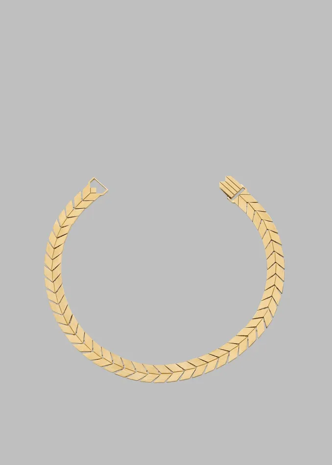 The Frankie Shop Bevza Flat Spikelet Choker 8211 Gold 8211 Women