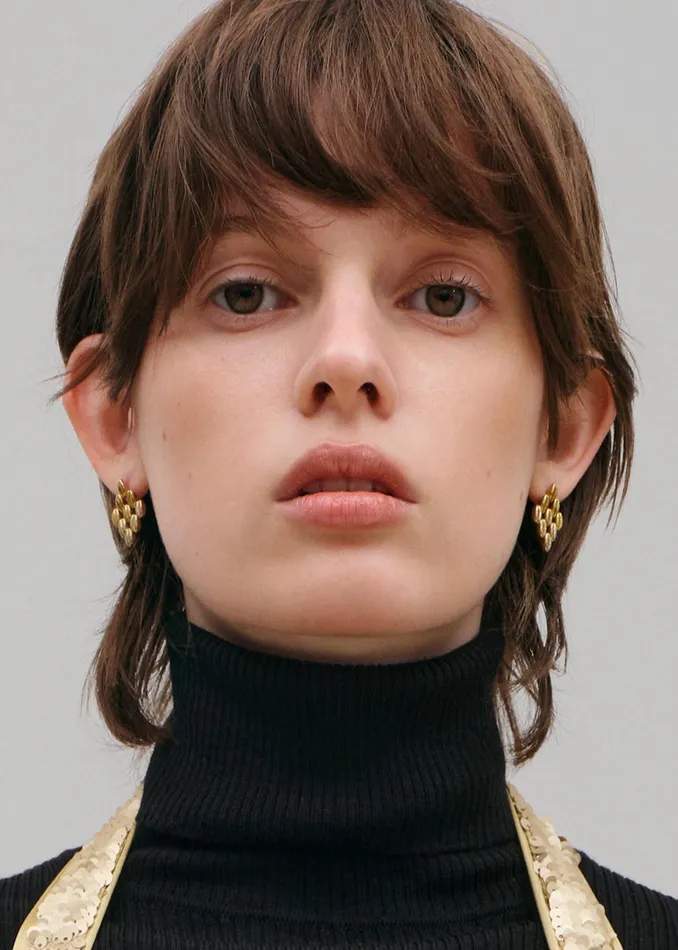 The Frankie Shop Bevza Grains Small Rhomb Earrings 8211 Gold 8211 Women