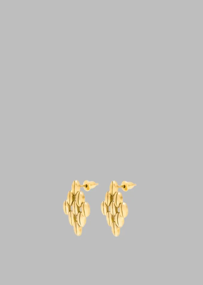 The Frankie Shop Bevza Grains Small Rhomb Earrings 8211 Gold 8211 Women