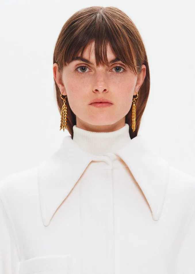The Frankie Shop Bevza Spikelet Medium Earrings 8211 Gold 8211 Women
