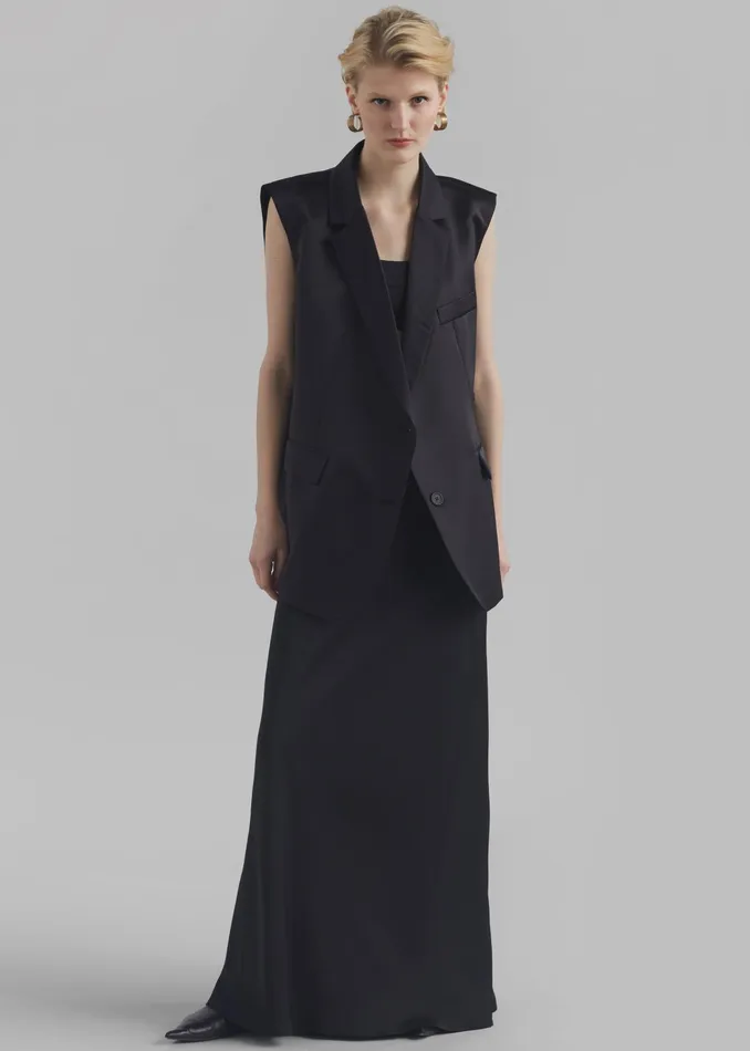 The Frankie Shop Bottoms Ada Satin Skirt 8211 Black 8211 Women