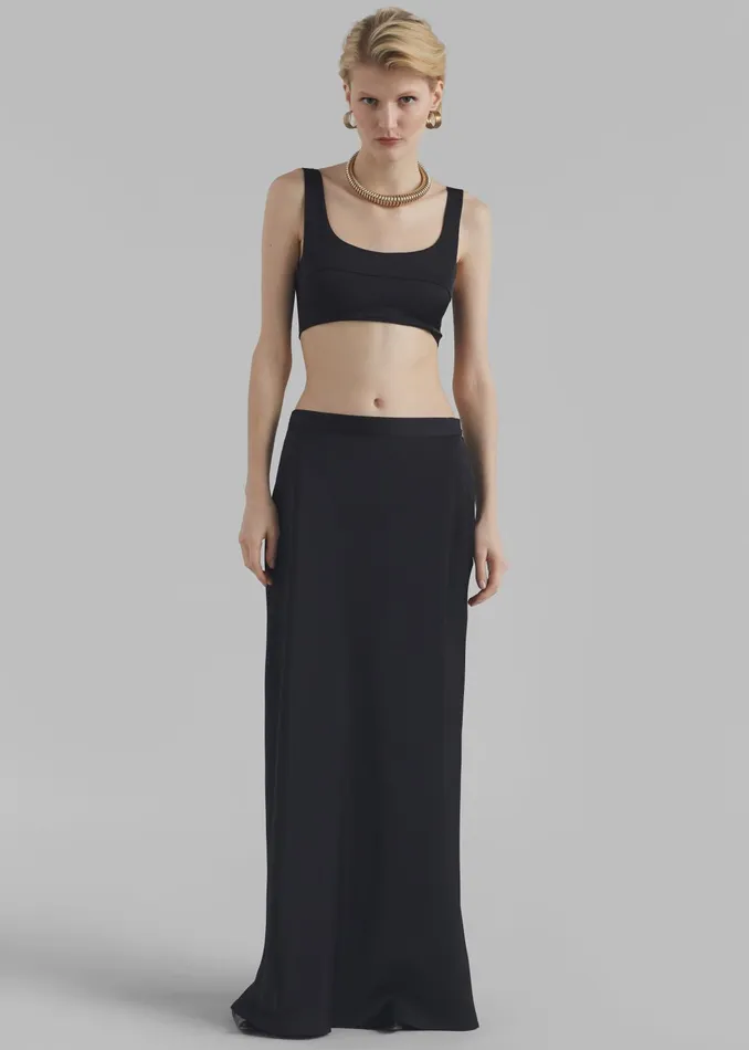 The Frankie Shop Bottoms Ada Satin Skirt 8211 Black 8211 Women