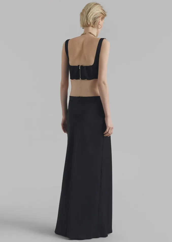 The Frankie Shop Bottoms Ada Satin Skirt 8211 Black 8211 Women