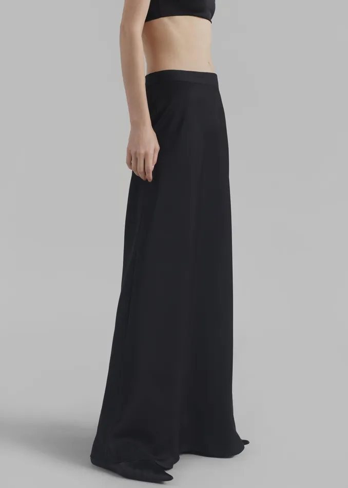The Frankie Shop Bottoms Ada Satin Skirt 8211 Black 8211 Women