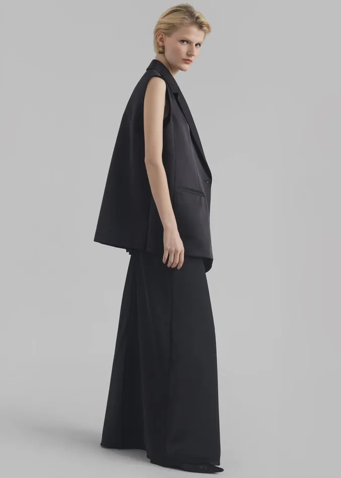 The Frankie Shop Bottoms Ada Satin Skirt 8211 Black 8211 Women