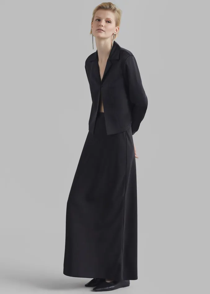 The Frankie Shop Bottoms Ada Satin Skirt 8211 Black 8211 Women