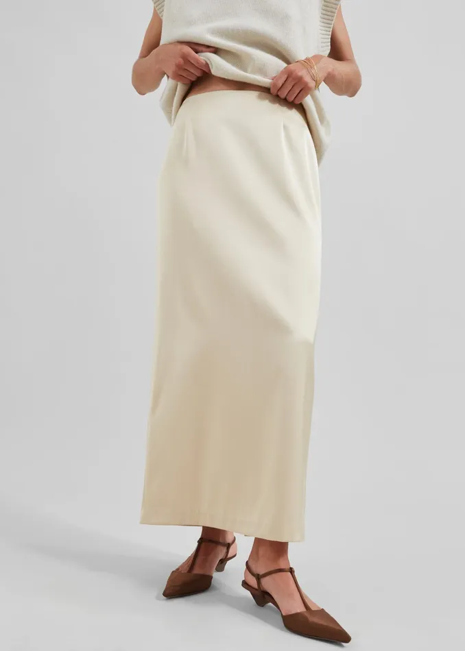 The Frankie Shop Bottoms Adriana Midi Skirt 8211 Beige 8211 Women