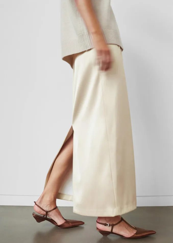 The Frankie Shop Bottoms Adriana Midi Skirt 8211 Beige 8211 Women