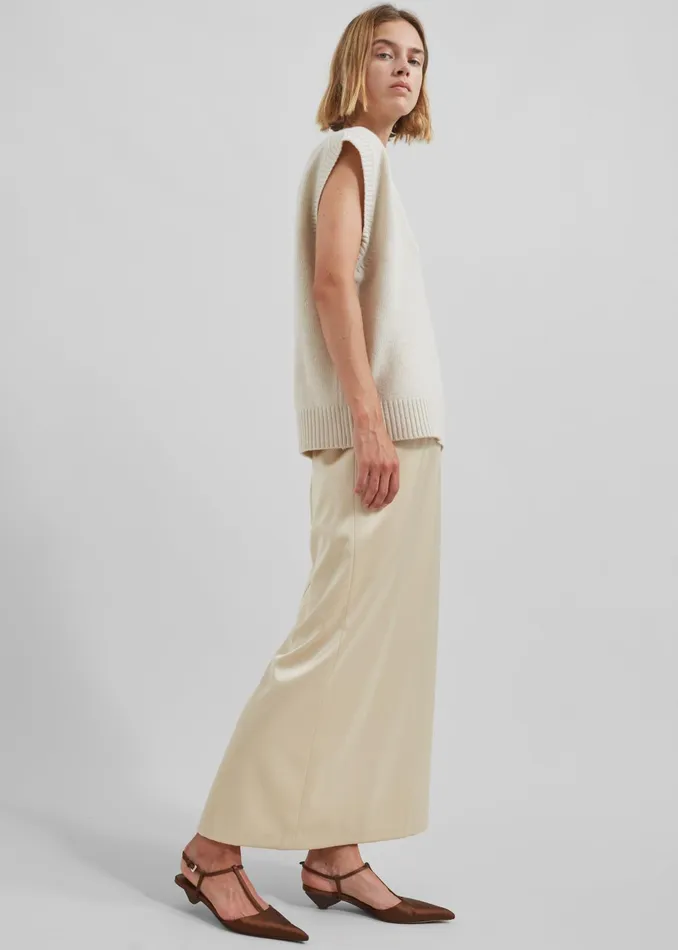 The Frankie Shop Bottoms Adriana Midi Skirt 8211 Beige 8211 Women