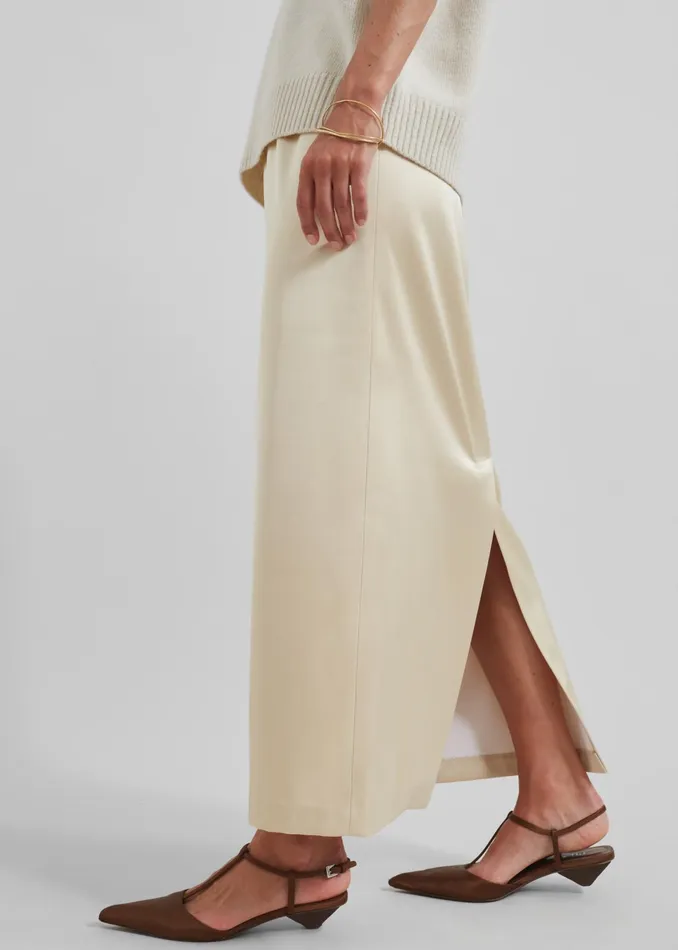 The Frankie Shop Bottoms Adriana Midi Skirt 8211 Beige 8211 Women
