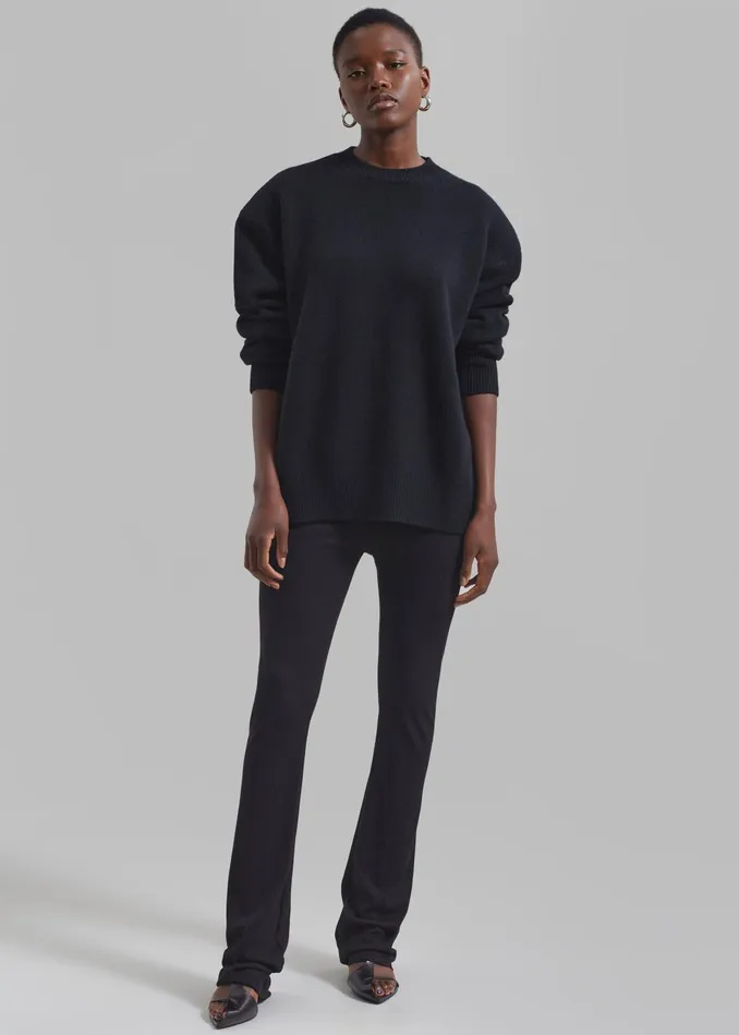 The Frankie Shop Bottoms Akimi Ribbed Pants 8211 Black 8211 Women