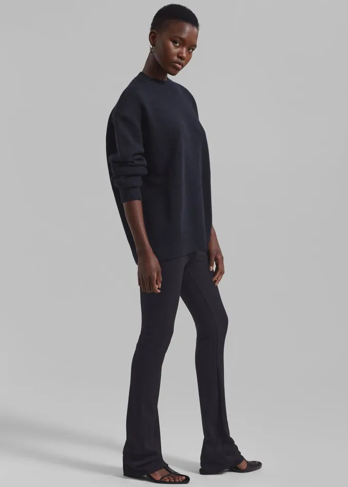 The Frankie Shop Bottoms Akimi Ribbed Pants 8211 Black 8211 Women