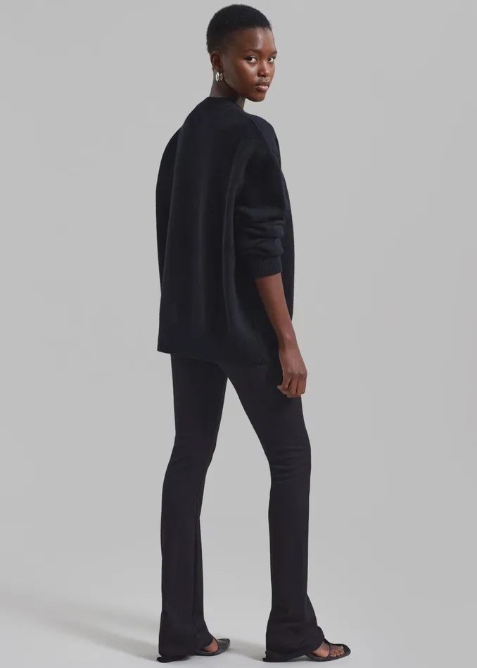 The Frankie Shop Bottoms Akimi Ribbed Pants 8211 Black 8211 Women