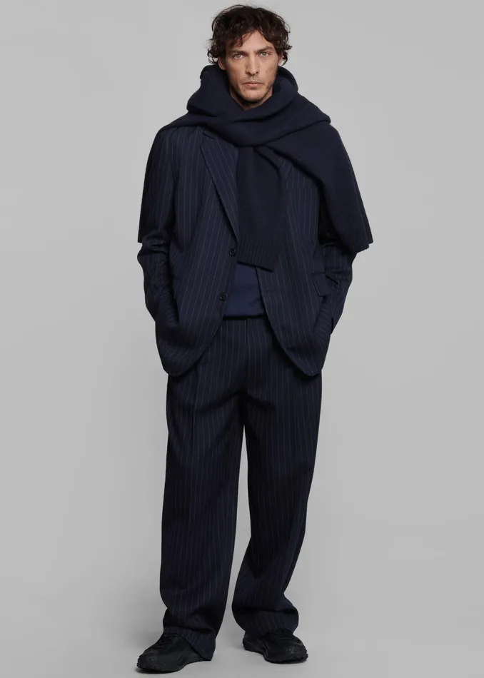The Frankie Shop Bottoms Beo Suit Pants 8211 NavyWhite Pinstripe 8211 Men