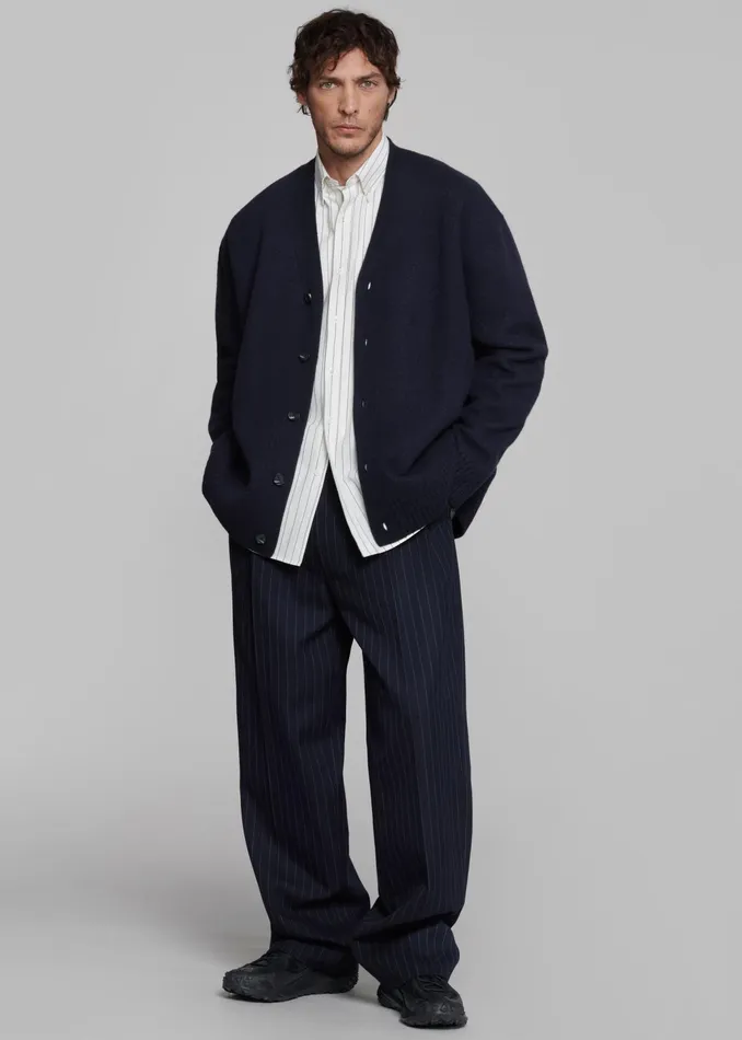 The Frankie Shop Bottoms Beo Suit Pants 8211 NavyWhite Pinstripe 8211 Men