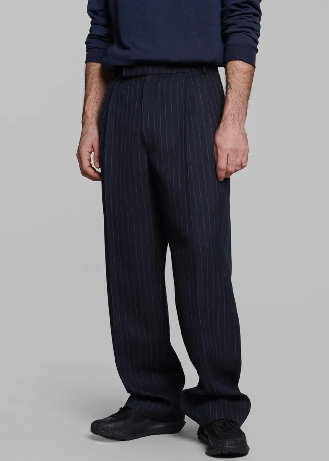 The Frankie Shop Bottoms Beo Suit Pants 8211 NavyWhite Pinstripe 8211 Men