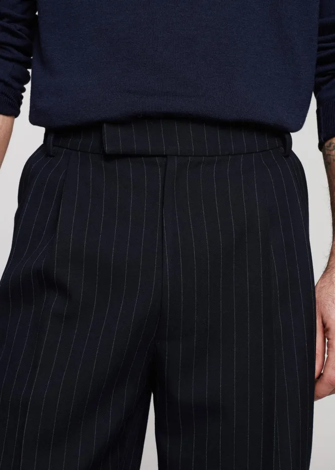 The Frankie Shop Bottoms Beo Suit Pants 8211 NavyWhite Pinstripe 8211 Men