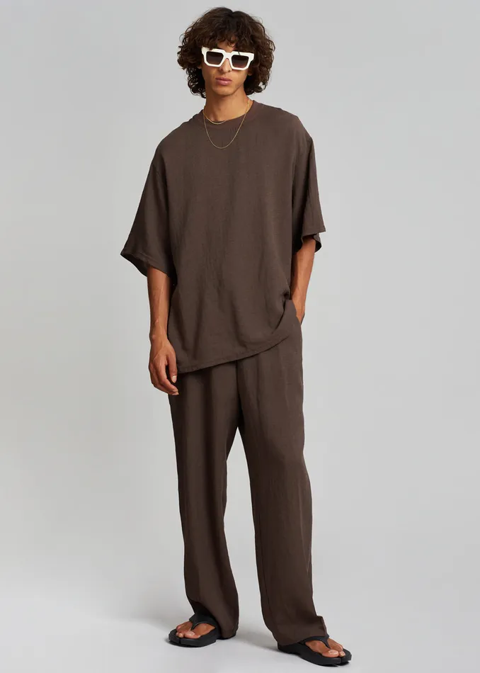 The Frankie Shop Bottoms Brax Pants 8211 Brown 8211 Men