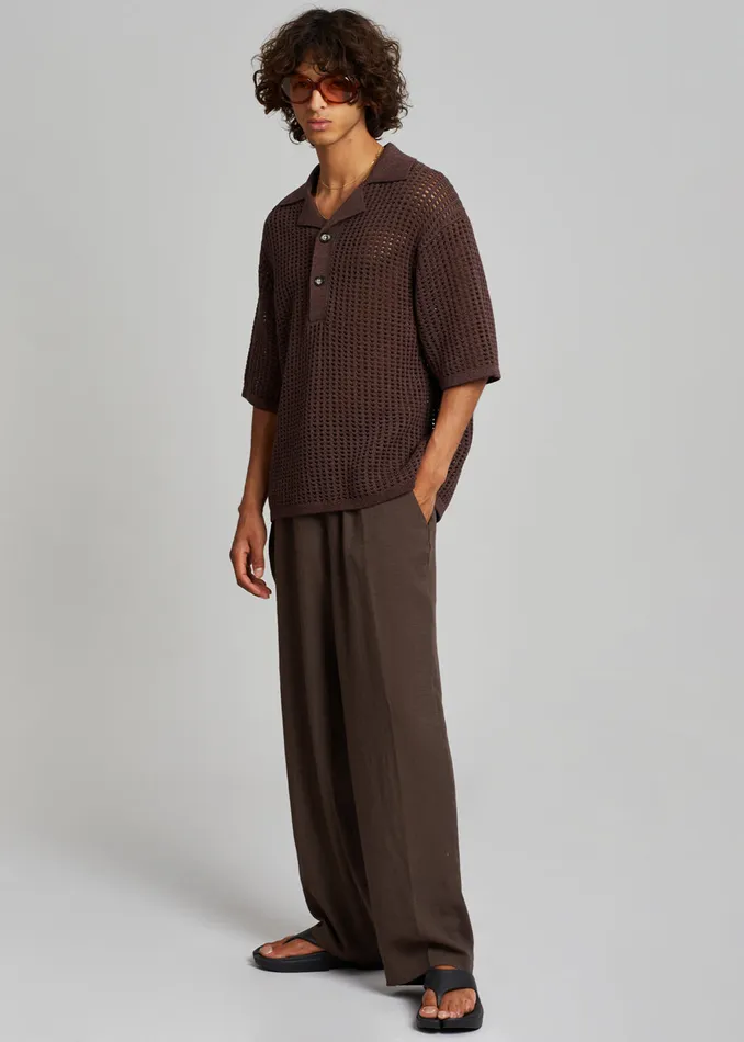 The Frankie Shop Bottoms Brax Pants 8211 Brown 8211 Men