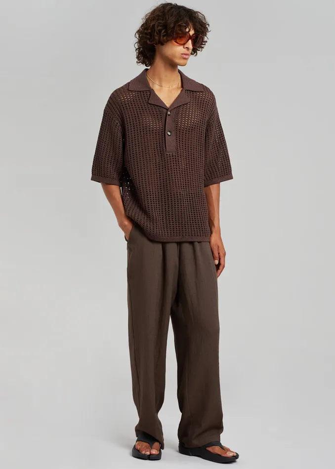 The Frankie Shop Bottoms Brax Pants 8211 Brown 8211 Men