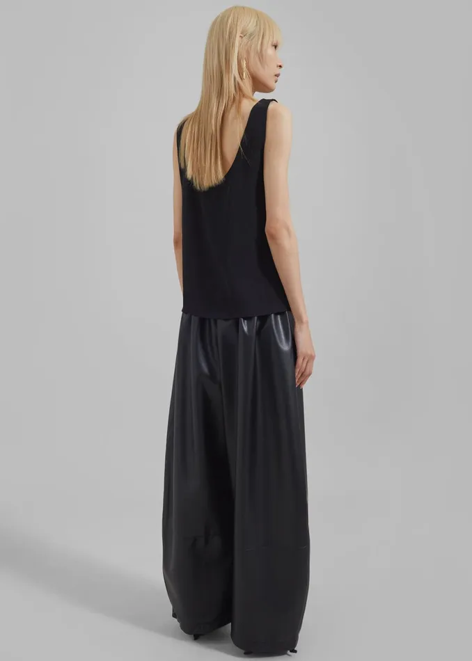 The Frankie Shop Bottoms Briar Faux Leather Balloon Pants 8211 Black 8211 Women