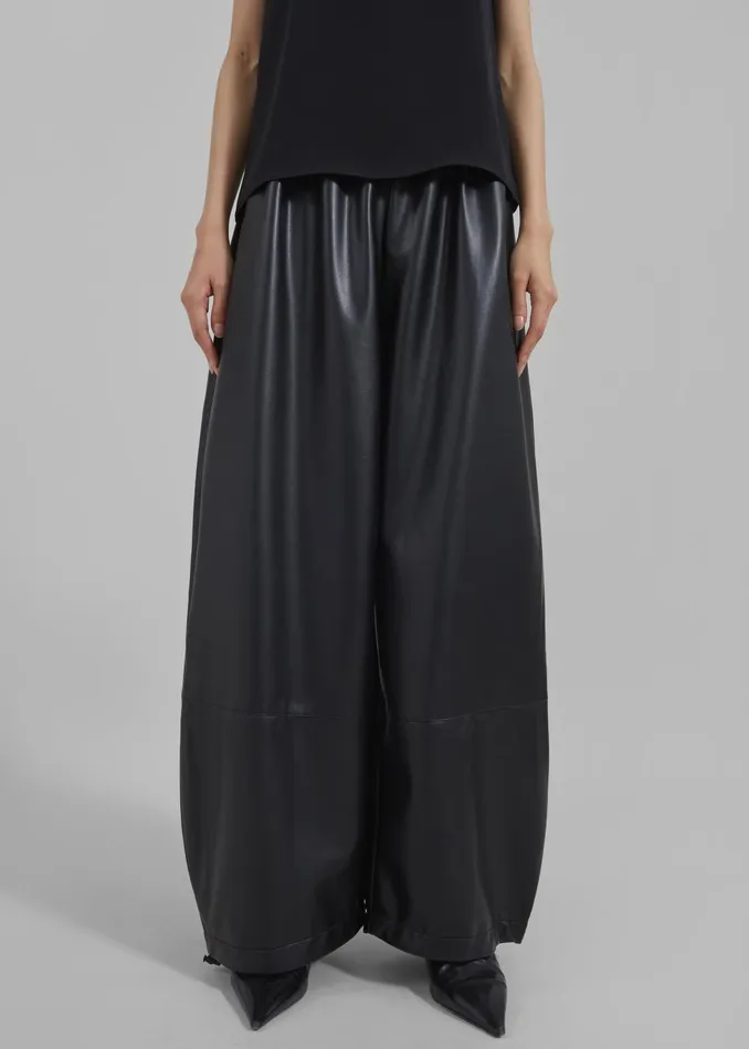 The Frankie Shop Bottoms Briar Faux Leather Balloon Pants 8211 Black 8211 Women