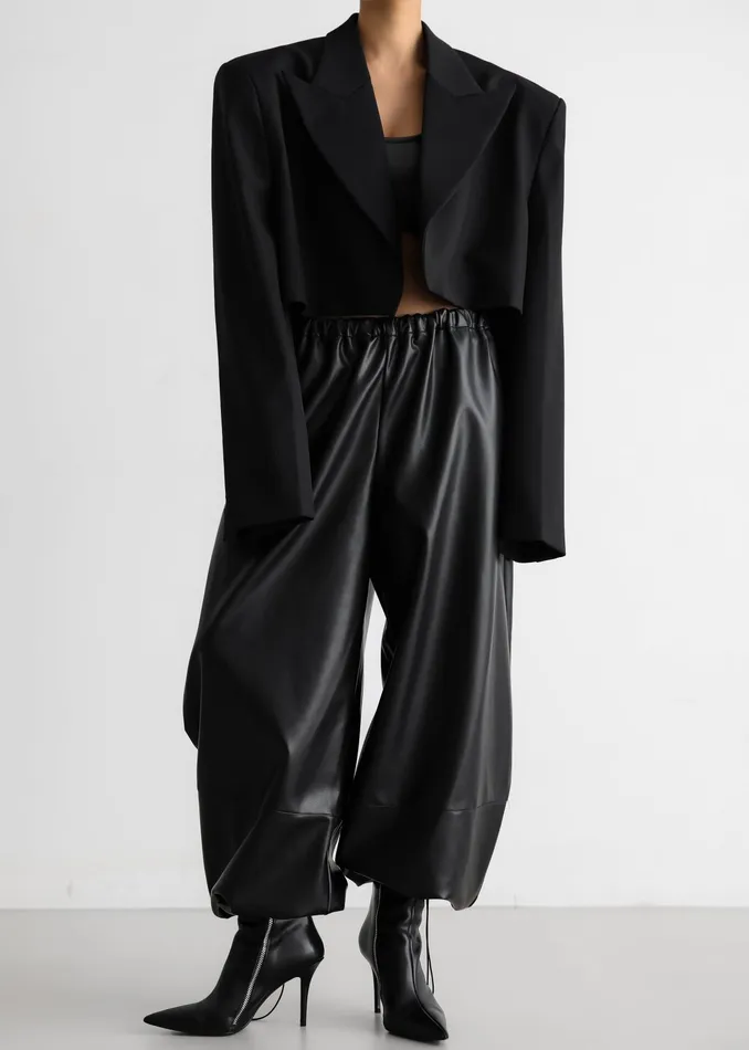 The Frankie Shop Bottoms Briar Faux Leather Balloon Pants 8211 Black 8211 Women