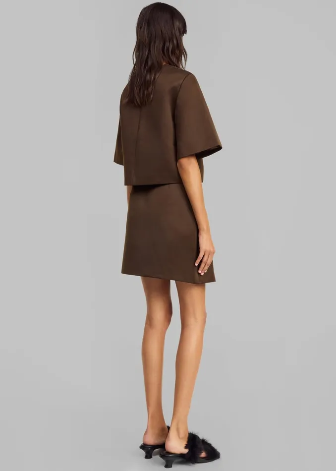 The Frankie Shop Bottoms By Malene Birger Raye Skirt 8211 Dark Mahogany 8211 Women