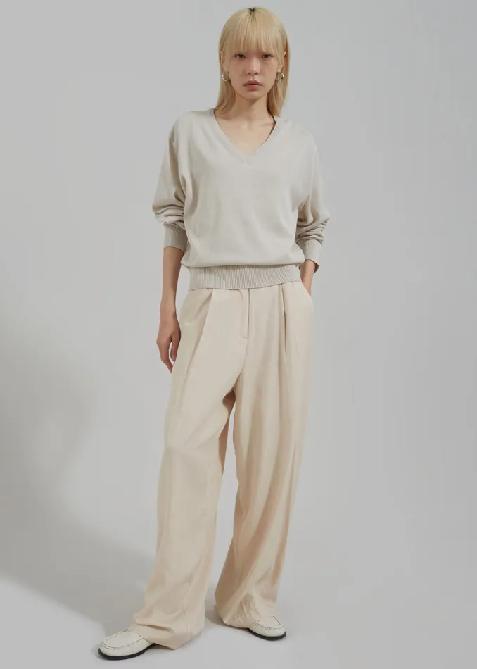 The Frankie Shop Bottoms Colyn Trousers 8211 Beige 8211 Women