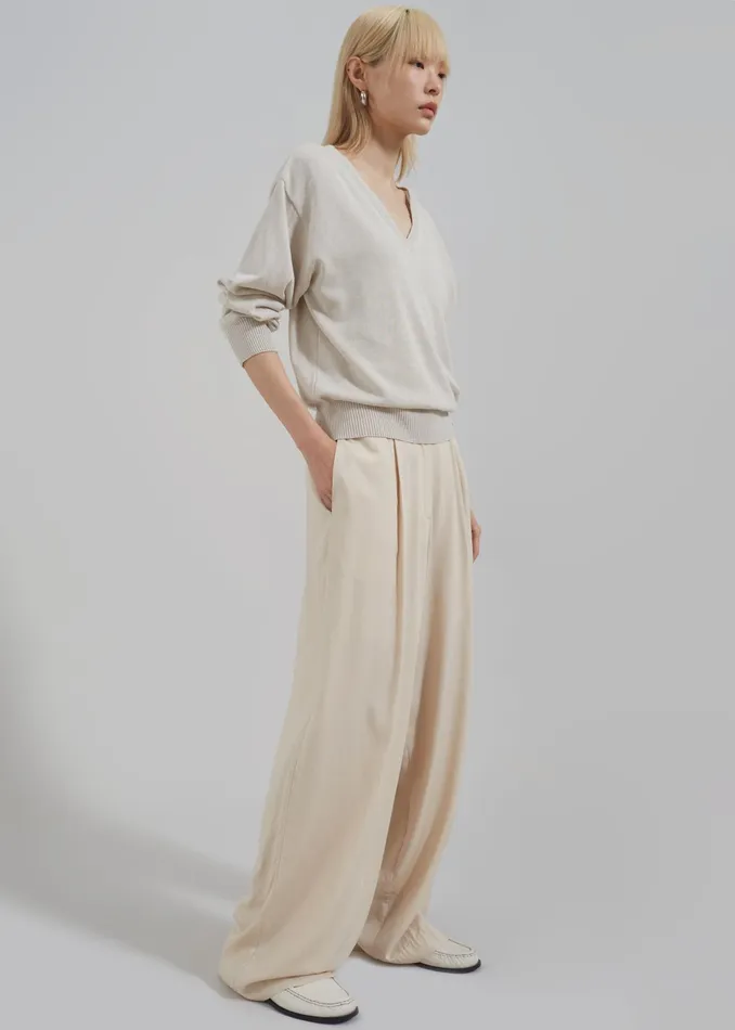 The Frankie Shop Bottoms Colyn Trousers 8211 Beige 8211 Women