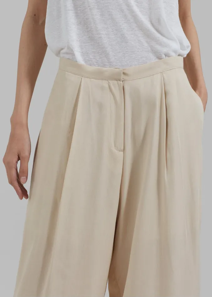 The Frankie Shop Bottoms Colyn Trousers 8211 Beige 8211 Women