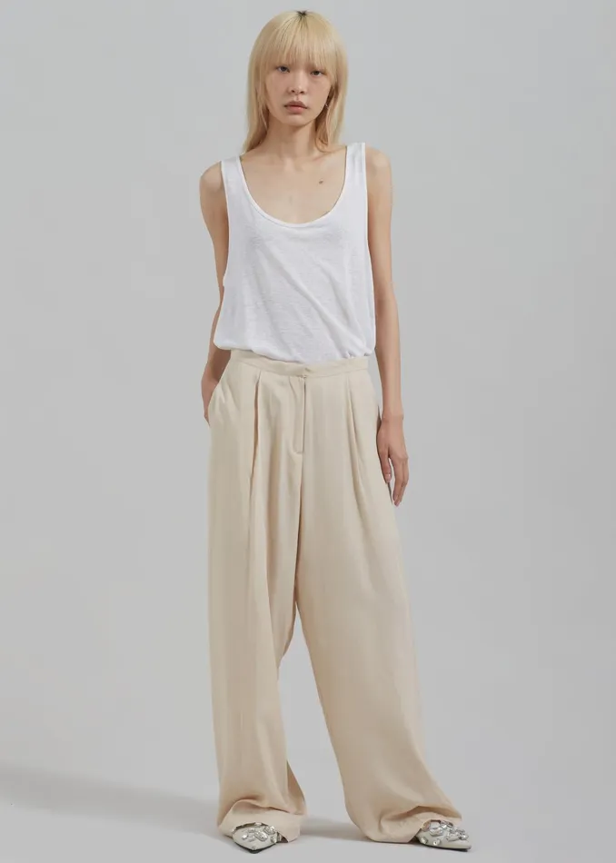 The Frankie Shop Bottoms Colyn Trousers 8211 Beige 8211 Women