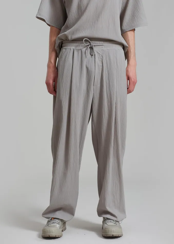 The Frankie Shop Bottoms Eliott Crinkle Pants 8211 Grey 8211 Men