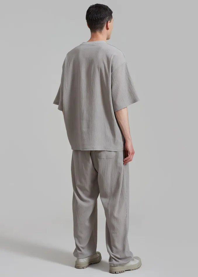 The Frankie Shop Bottoms Eliott Crinkle Pants 8211 Grey 8211 Men