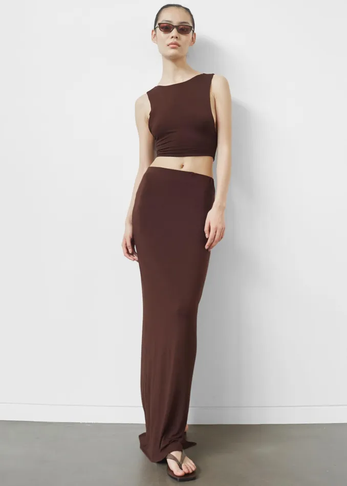 The Frankie Shop Bottoms Evangeline Maxi Skirt 8211 Brown 8211 Women