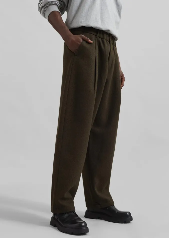 The Frankie Shop Bottoms Felix Trousers 8211 Dark Olive 8211 Men