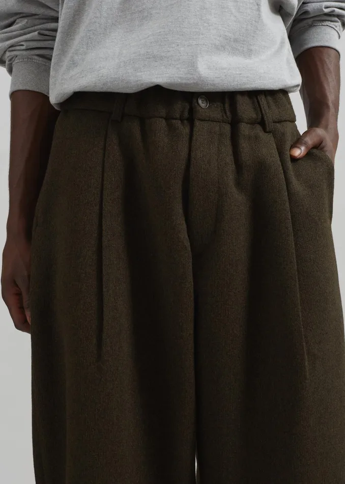 The Frankie Shop Bottoms Felix Trousers 8211 Dark Olive 8211 Men