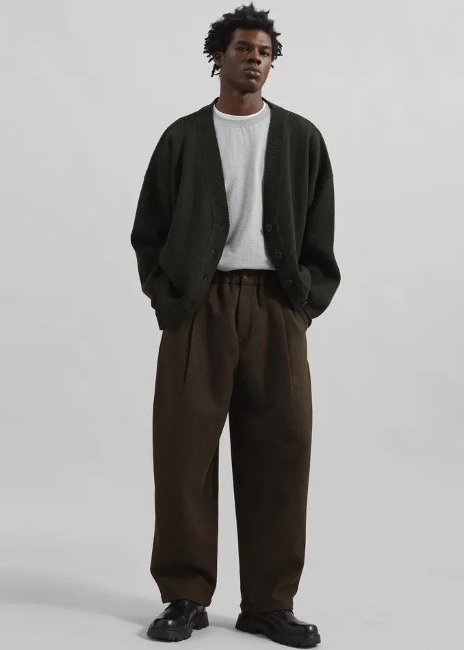 The Frankie Shop Bottoms Felix Trousers 8211 Dark Olive 8211 Men