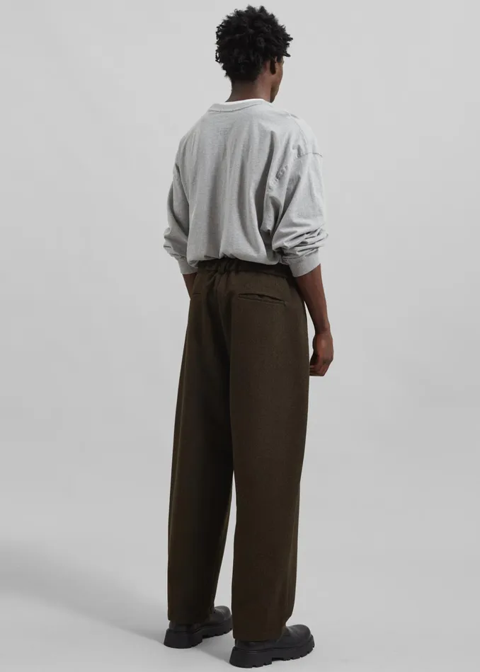 The Frankie Shop Bottoms Felix Trousers 8211 Dark Olive 8211 Men