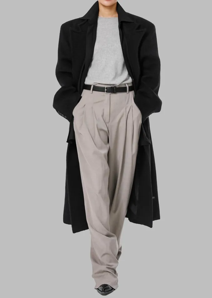 The Frankie Shop Bottoms Gelso Pleated Trousers 8211 Light Taupe Melange 8211 Women