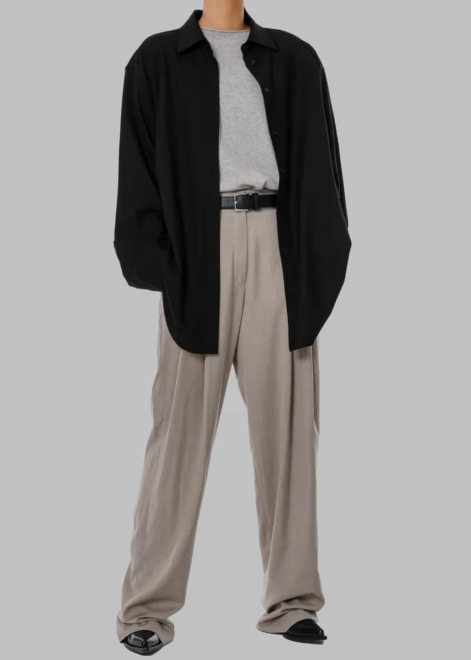 The Frankie Shop Bottoms Gelso Pleated Trousers 8211 Light Taupe Melange 8211 Women