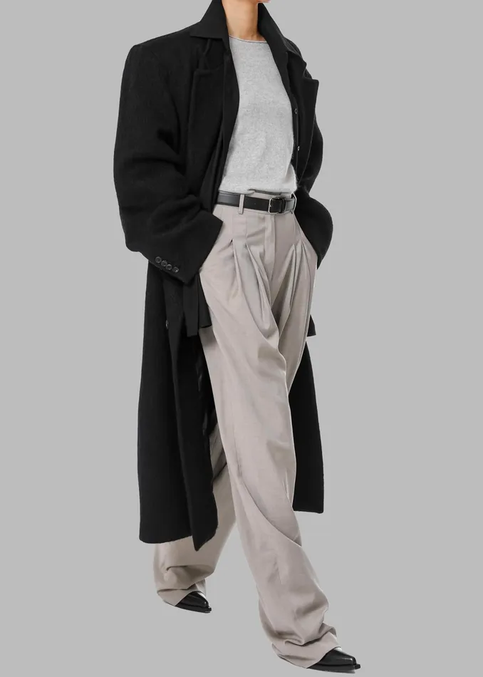 The Frankie Shop Bottoms Gelso Pleated Trousers 8211 Light Taupe Melange 8211 Women