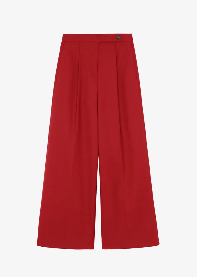 The Frankie Shop Bottoms Kamila Wide Leg Trousers 8211 Red 8211 Women