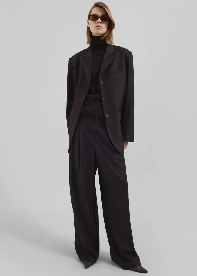 The Frankie Shop Bottoms Loma Pintuck Trousers 8211 Brown 8211 Women